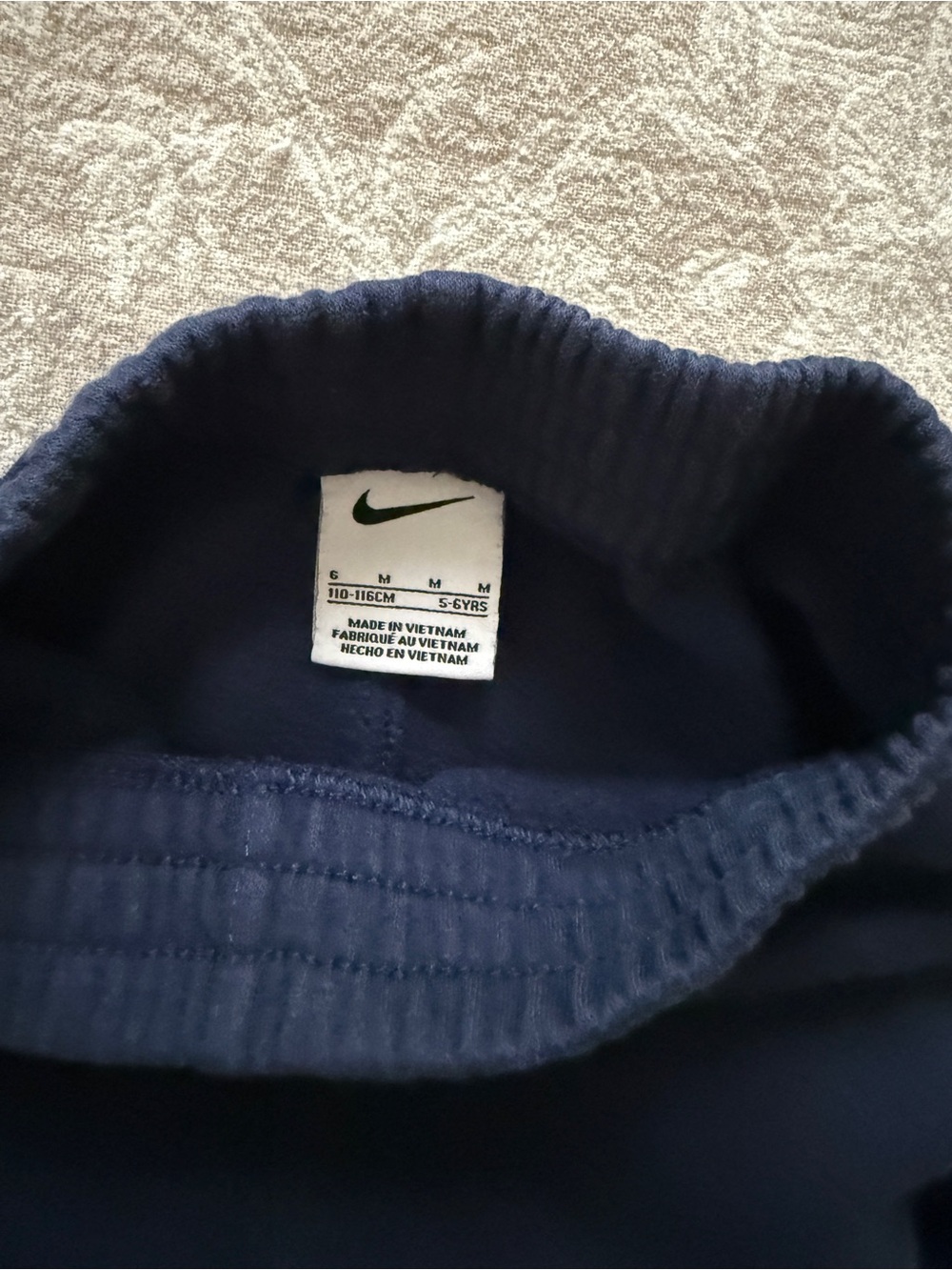 Nike Navy Blue Kids Joggers with White Swoosh - Picture 3 of 9